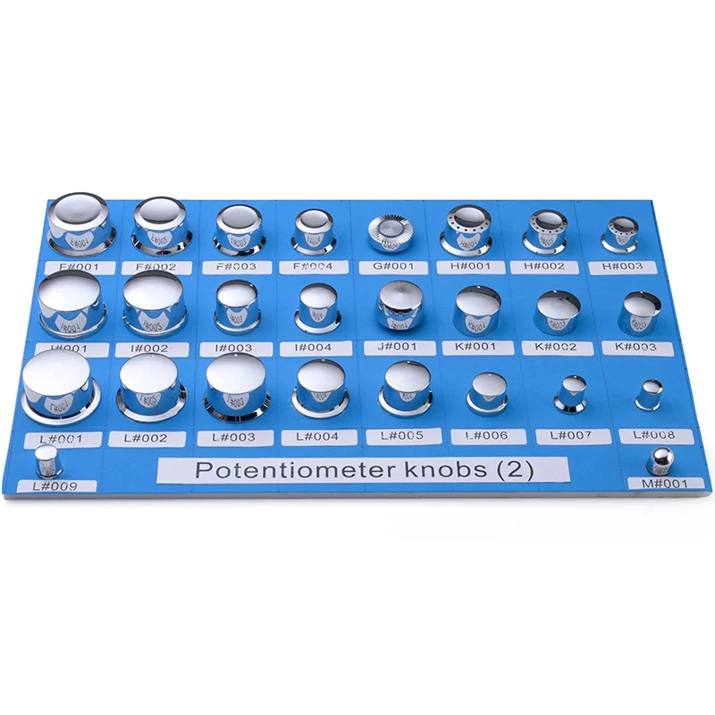 Machining parts aluminium knobs for potentiometers d hole 10-35mm black white potentiometer knob