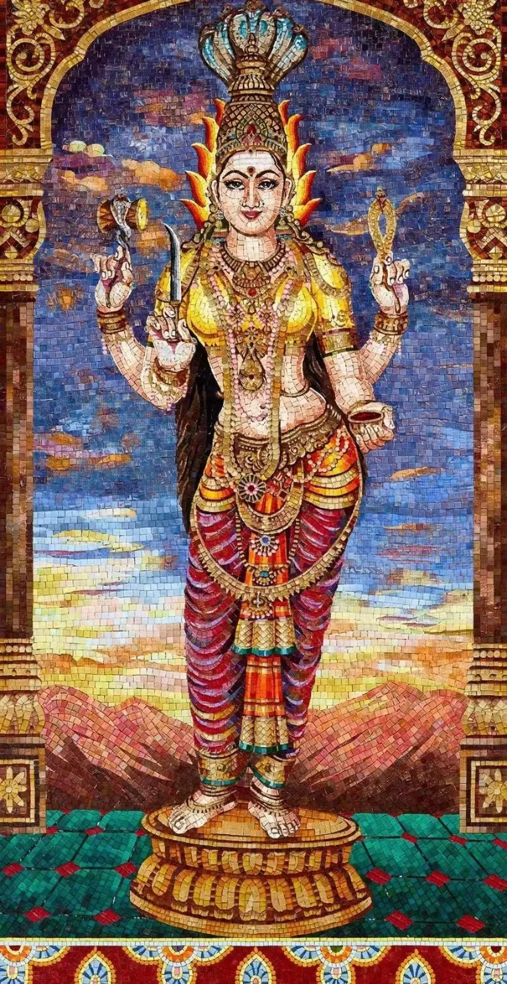 Customizable Decorative Handmade Glass Mosaic Wall Mural for Hotels Bathrooms and Interiors-for Kitchen Room and Living Room