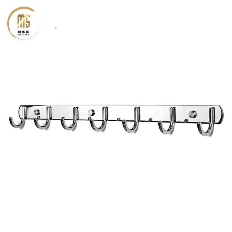 Bedroom Bathroom Kitchen decorative over door coat Hook Metal Hanger 7 hooks for clothes keys displaying
