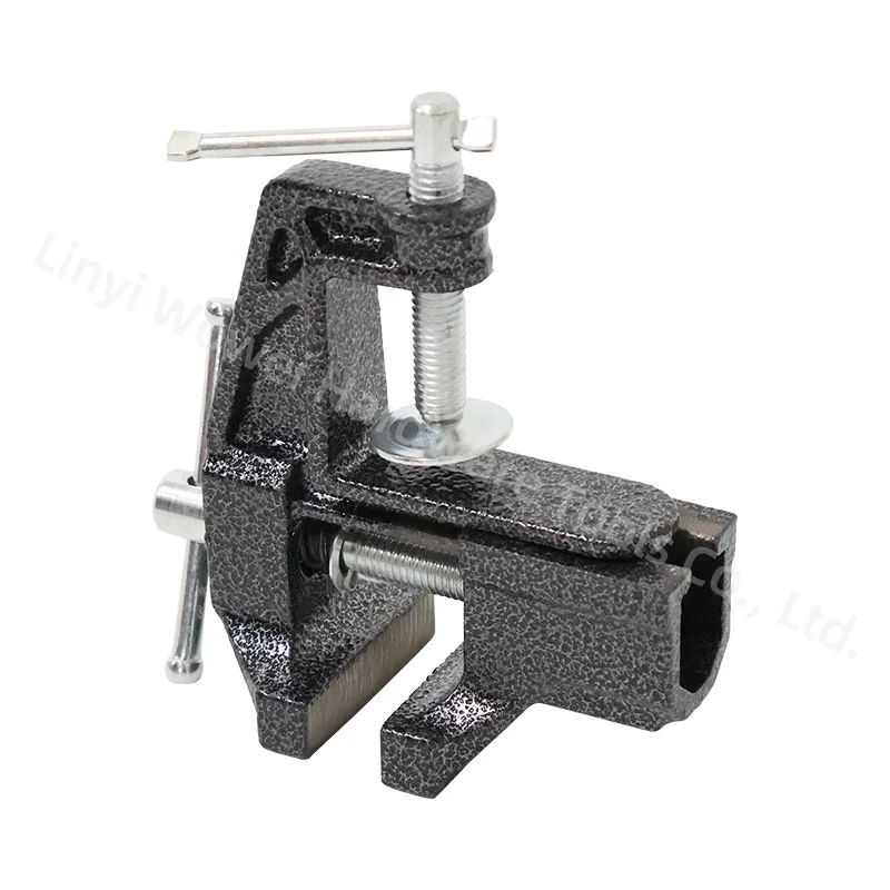 Low MOQ Portable Table Cast Iron Bench Vise Vice with 360 degree Swivel Base