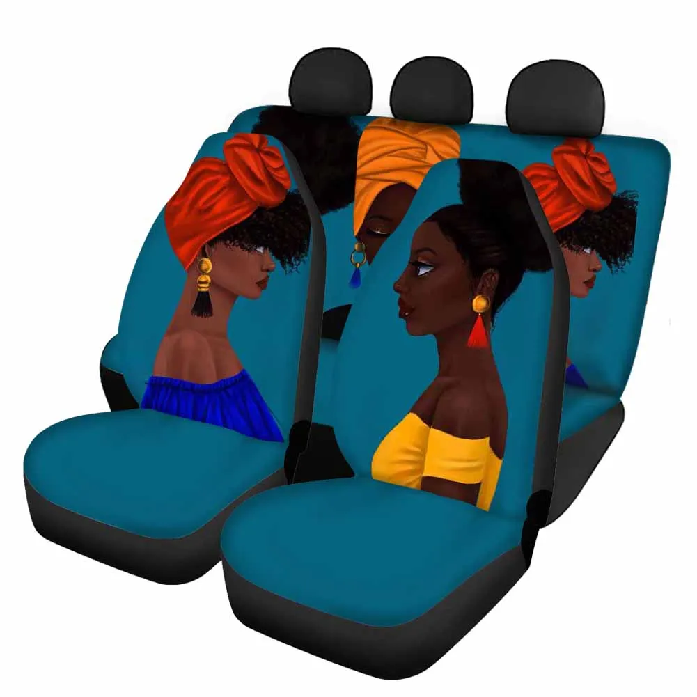 Car Seat Protector Covers Melanin Poppin Prints Car Accessories Seat Covers for Women Front/Back Car Seat covers full set 2021