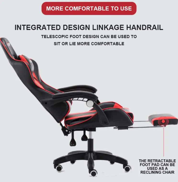 Blue Carbon Fiber Best Affordable Chair Gaming Modern Leather Swivel Metal Gaming Chair With Speaker