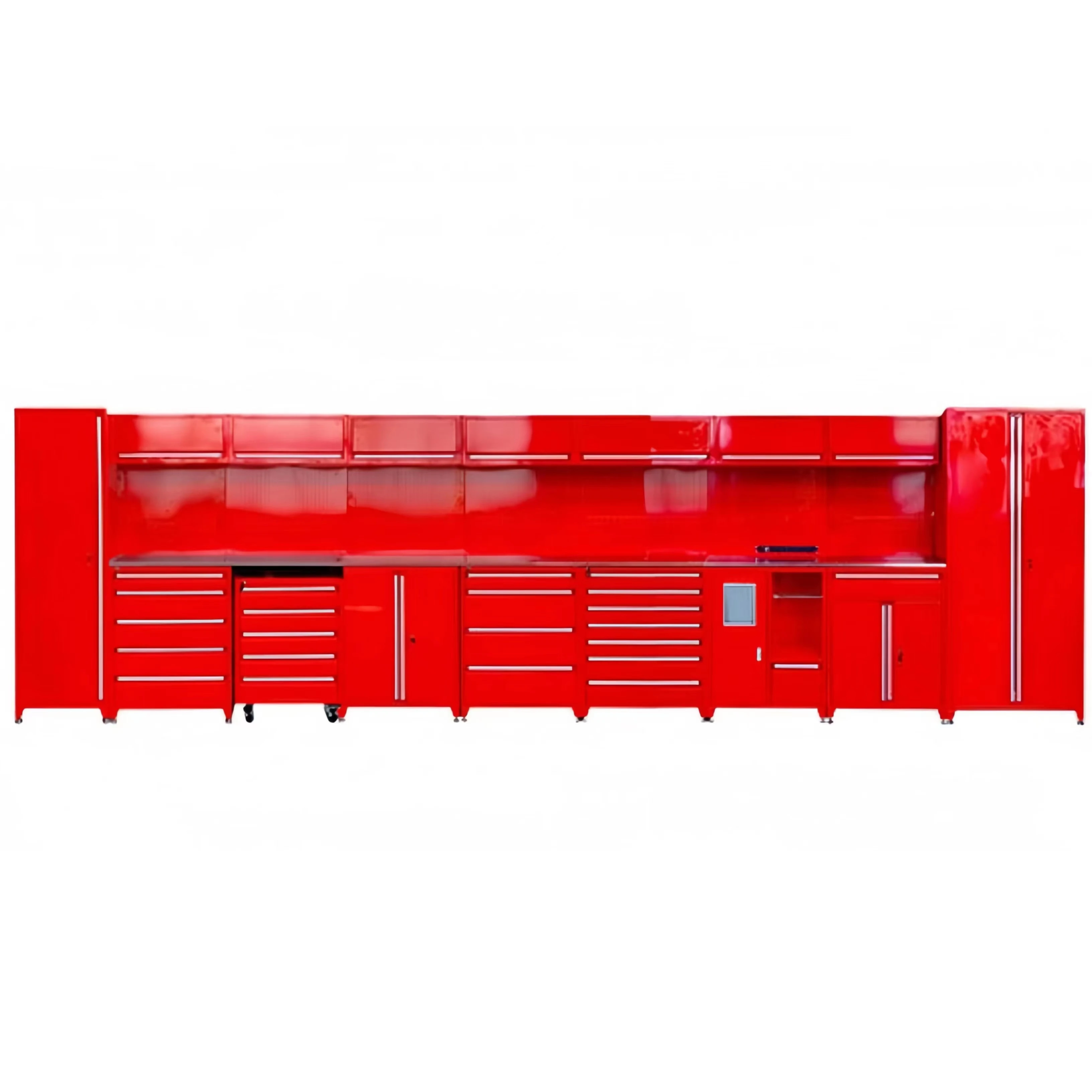 Steel car repair garage cabinets and storage workshop tool storage cabinet metal modular wall garage cabinet system