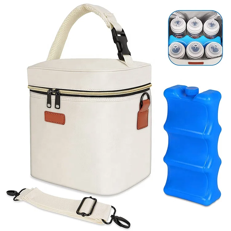 High Quality Breastmilk Cooler Bag Travel Baby Bottle Carrier Tote Bag Lunch Bag Insulated with Ice Pack Food Waterproof 200pcs