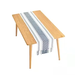 Lufu Woven table runner tablecloth embroidery table runners Christmas Table Runner  with cotton thread