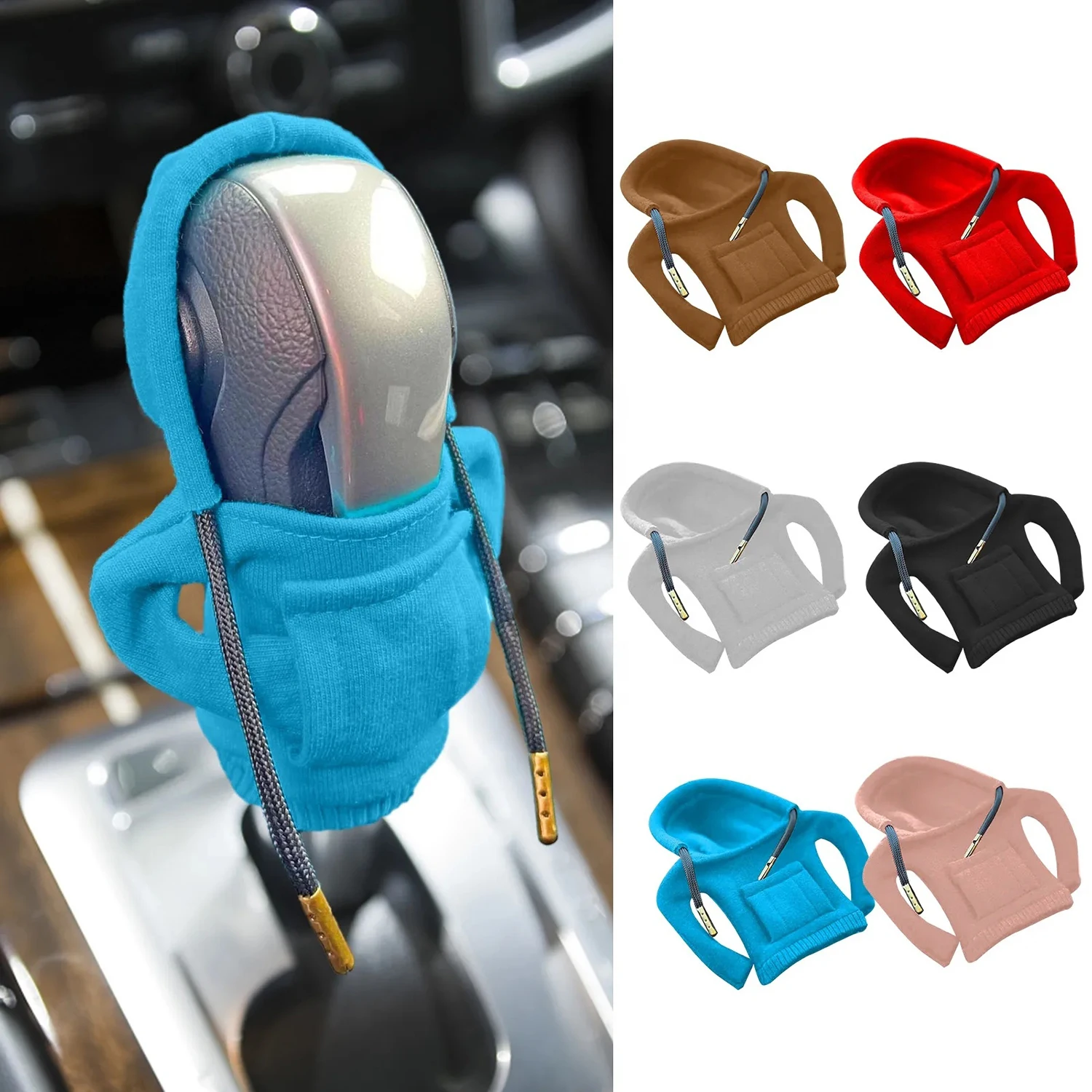 Universal Handle Knob Creativity sick Hoodie Sweatshirt Nonslip Handle Cover Gear Shift Knob Cover gear shifter hoodier car gear