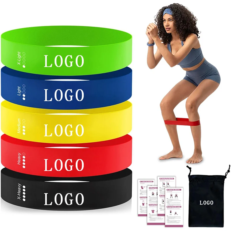 Amyup gritin resistance bands, [set of 5] skin-friendly theraband resistance band