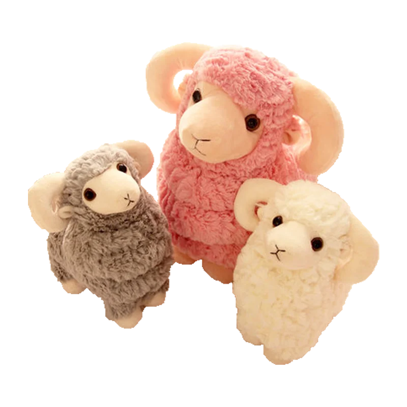 Colorful Sheep Decoration Stuffed Animal Goat Toy Lifelike Soft Lamb Plush Toy