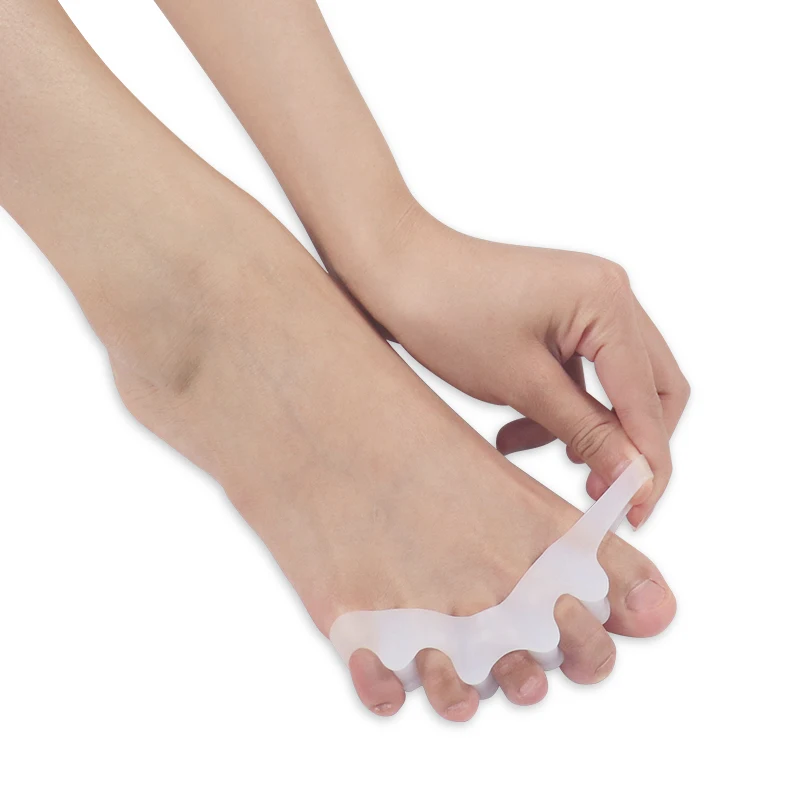 Wholesale 5-Loop silicone  toe spacer bunion corrector toe stretches toe separator bunion corrector hallux valgus