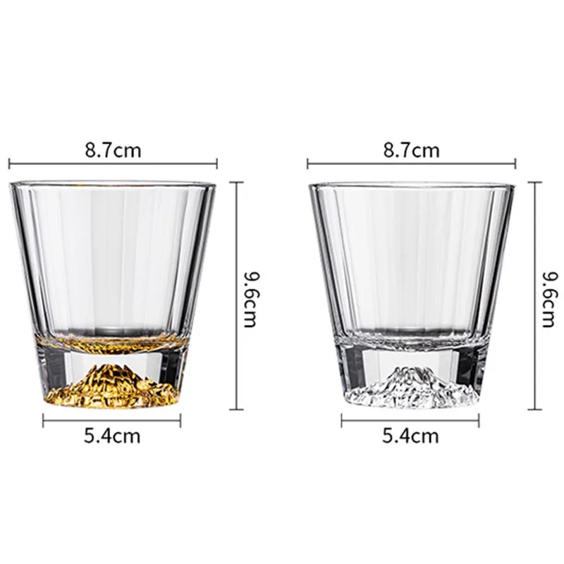 Golden Iceberg Vertical Stripe Crystal Glass Wine Glass Whisky Glass 280ml