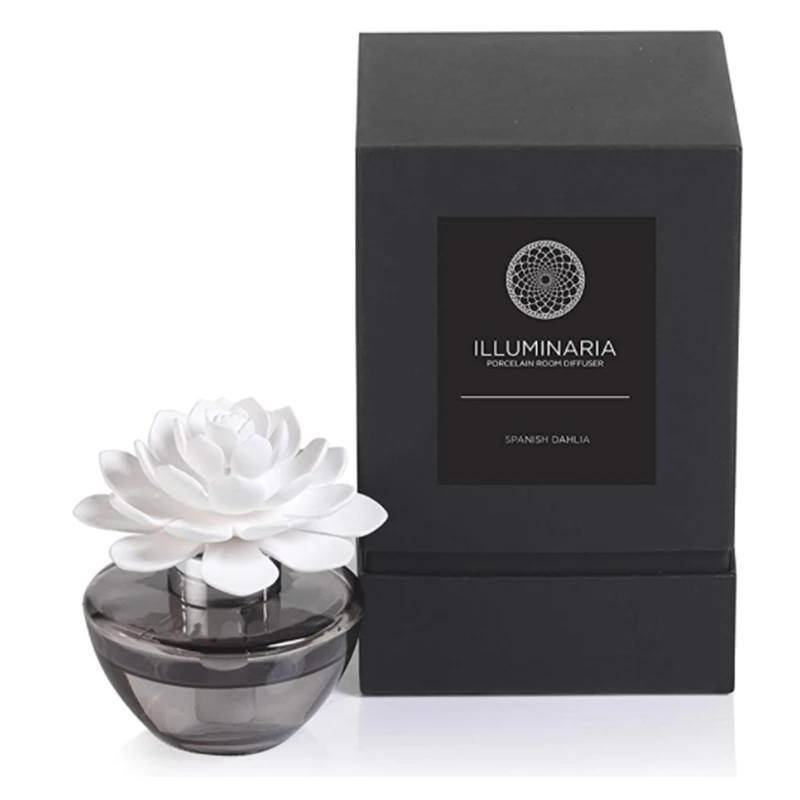 Wholesale luxury durable flower shaped diffuser in lucid glass bottle