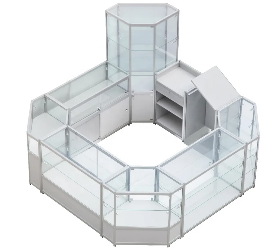 glass kiosk mall for store and shop