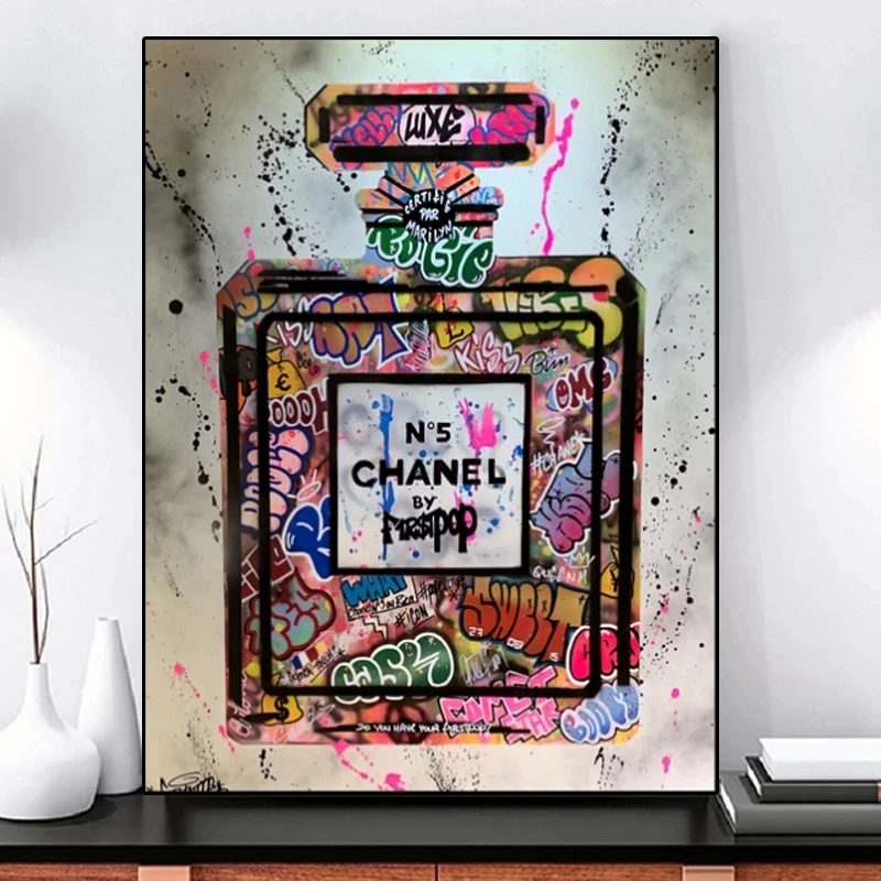 Abstract Perfume Canvas Street Printing Posters Prints Modern Home Wall Decor Perfume Art Painting