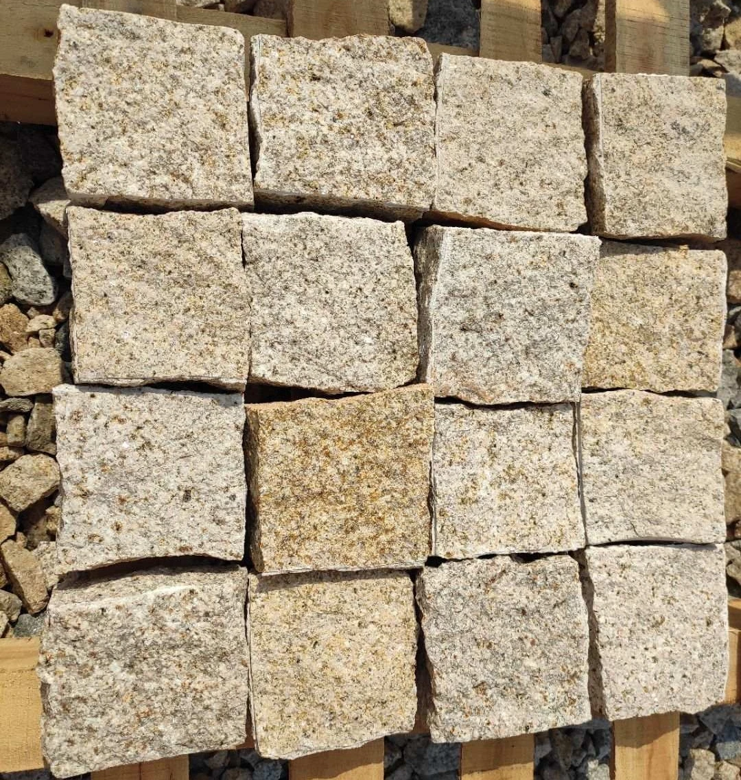 Sunset Beige Granite G682 Driveway Paving Stone Cladding Granite Slab Natural Stone Paving Tiles
