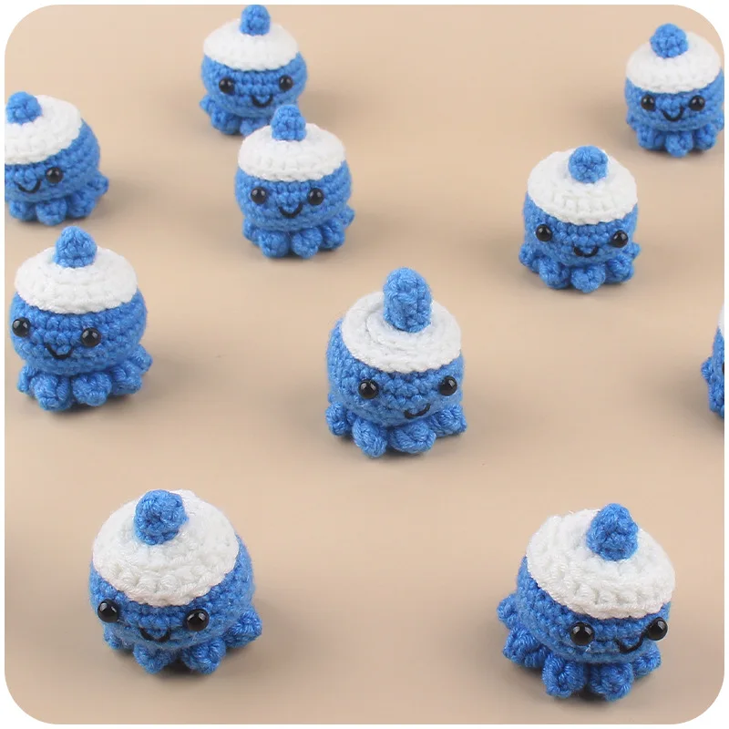 New Arrival Handmade Crochet Octopus Baby Nipple Chain Accessories Pen Making Crochet Beads