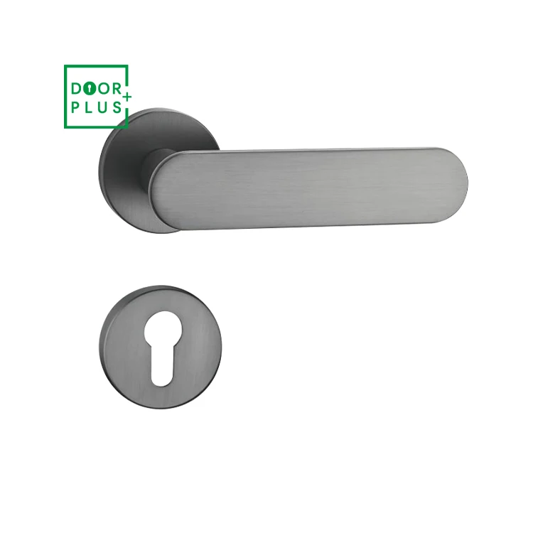 Doorplus Modern Simple Round Door Handles With Lock Interior Door For Bathroom Bedroom Door Hardware
