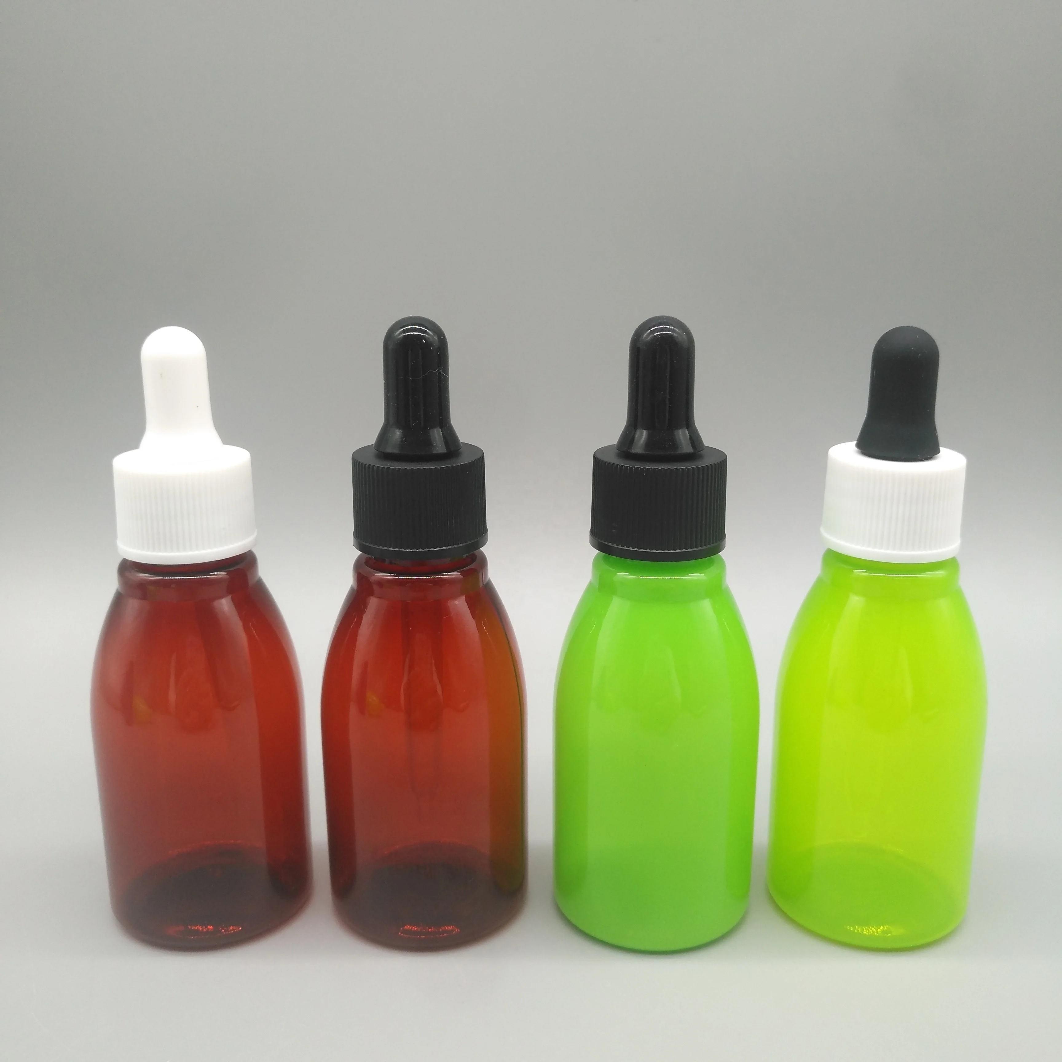 Factory Price 50ml Plastic Dropper Bottle For Essential Oil Serum Oil Skin Care Cosmetics Packaging