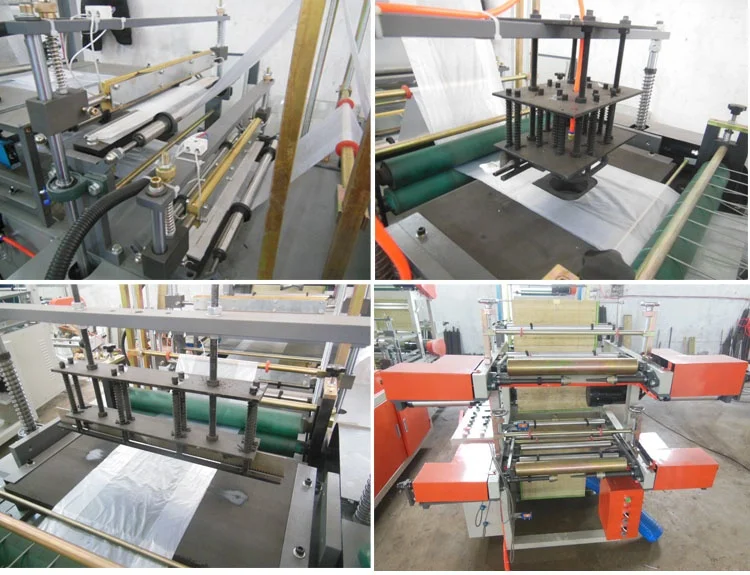 Automatic Computer Control High-speed T-shirt Type Perforated Flat Open Bottom Sealing Roll Shopping Plastic Bag Making Machine