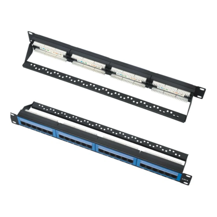 OEM 24 PORTS PATCH PANEL CAT5E CAT6 CAT6A UTP NETWORK  RJ45  PATCH PANEL