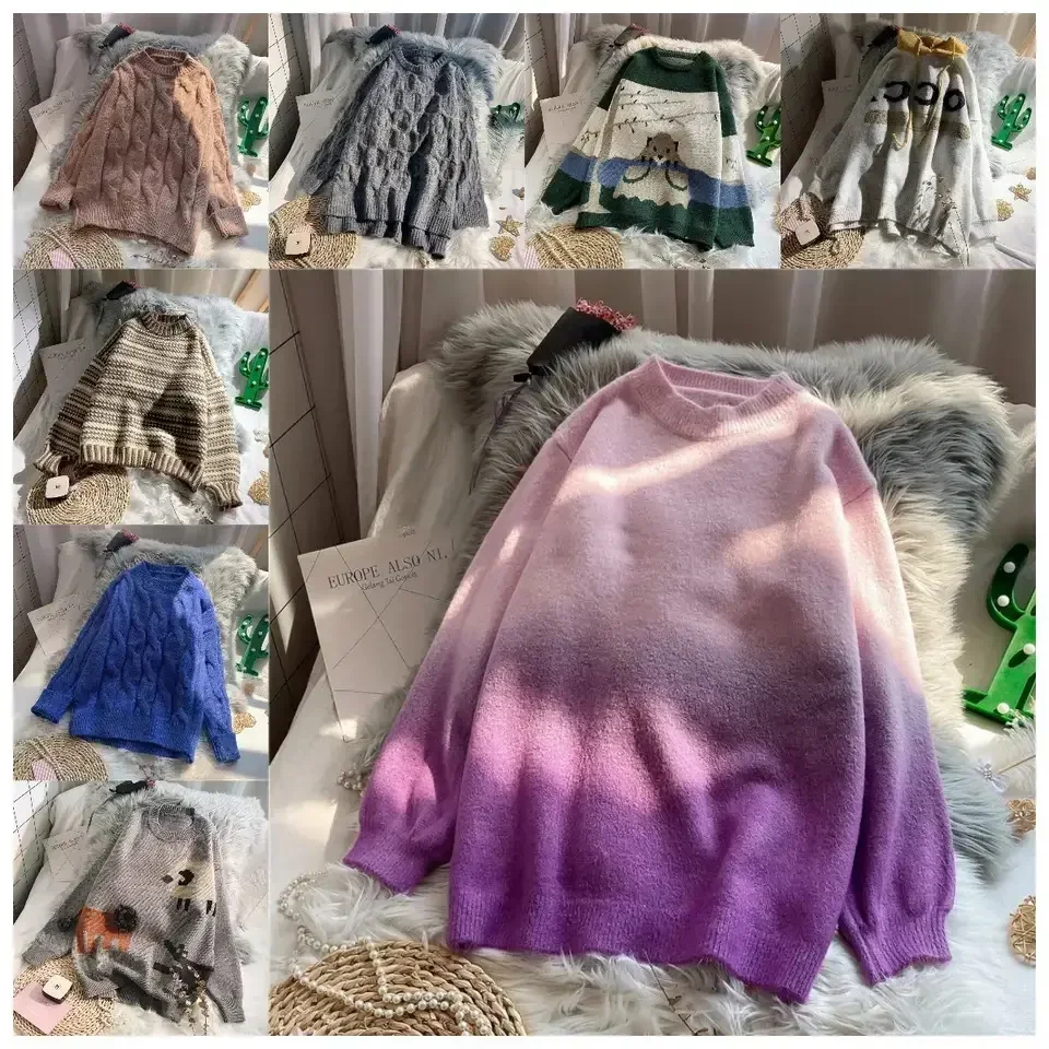 Оптовая продажа Женский пуловер очень модный женский джемпер Boucle
