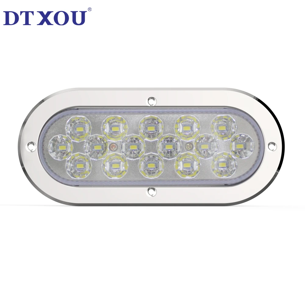 DC 10 V-30 V 6 inch 25 LED Oval Round Universal Fit Trailer Lamp Bus Heavy Truck Led Stop Turn Tail Light