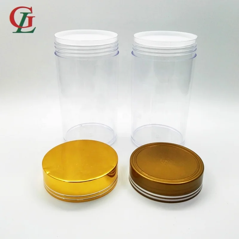 High quality 400CC clear PS capsule bottle fish oil bottle Daily Vitamin Container for medicine packaging, food storage bottle