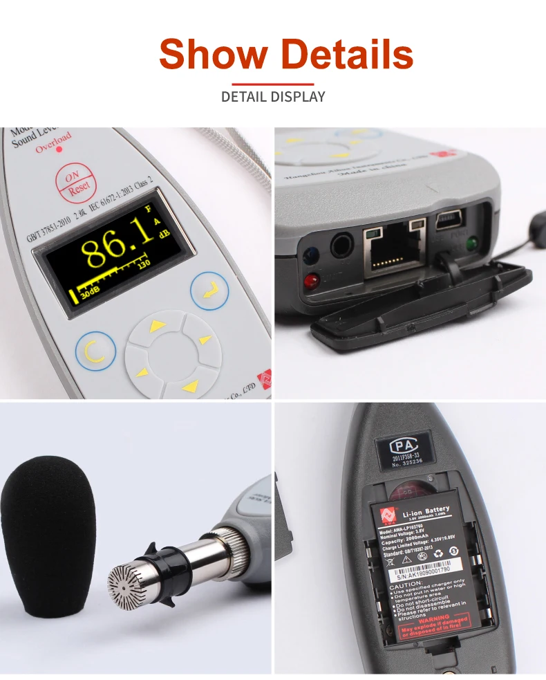 Decibel Meter/Sound Pressure Level Reader (SPL)AWA5636-2  / 30-30dBA Range 1.5 Year Warranty