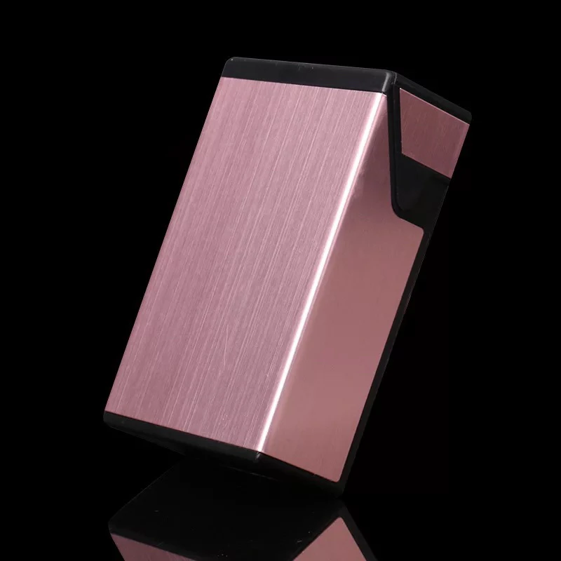 2019 Christmas Gift Amazon Ebay Newest Top Selling Metal Aluminum Push Slide Cigarette Case Box Customized Logo For Men