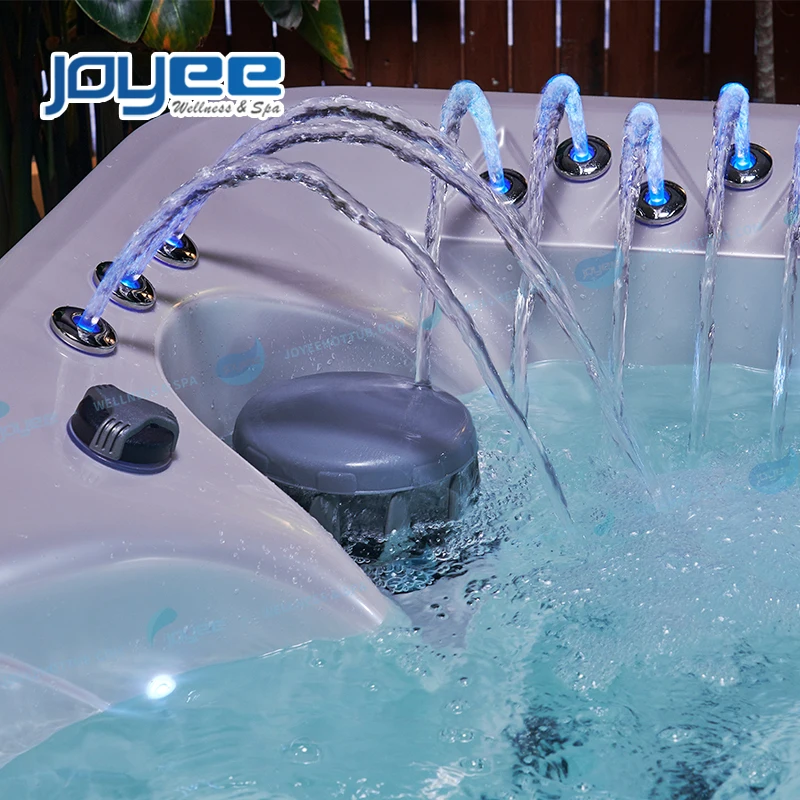 JOYEE Approval Outdoor Whirlpool Massage Balboa Acrylic Spa With Led Lights whirlpool bubble spas jacuzzier spas and hot tubs