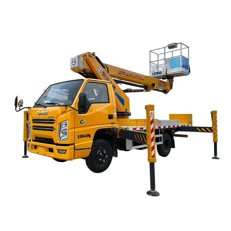 28m Hydraulic Aerial Truck Mounted Aerial Telescopic Access Ladders Bucket Truck Boom Lift Aerial Manlift Work Platform Truck