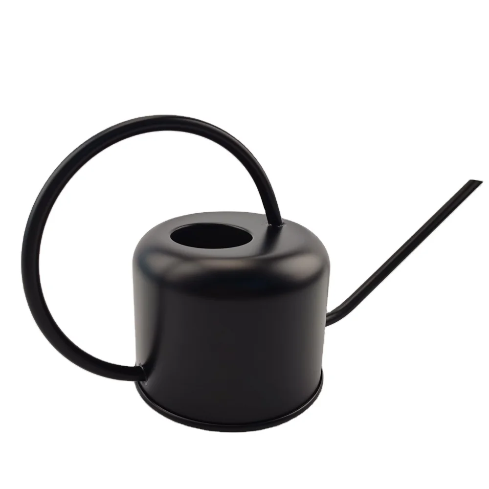 Retro Manufacturer Black Metal Watering Can  1.0L 1.3L 1.5L Stainless Steel  Planting Pot With Long Spout