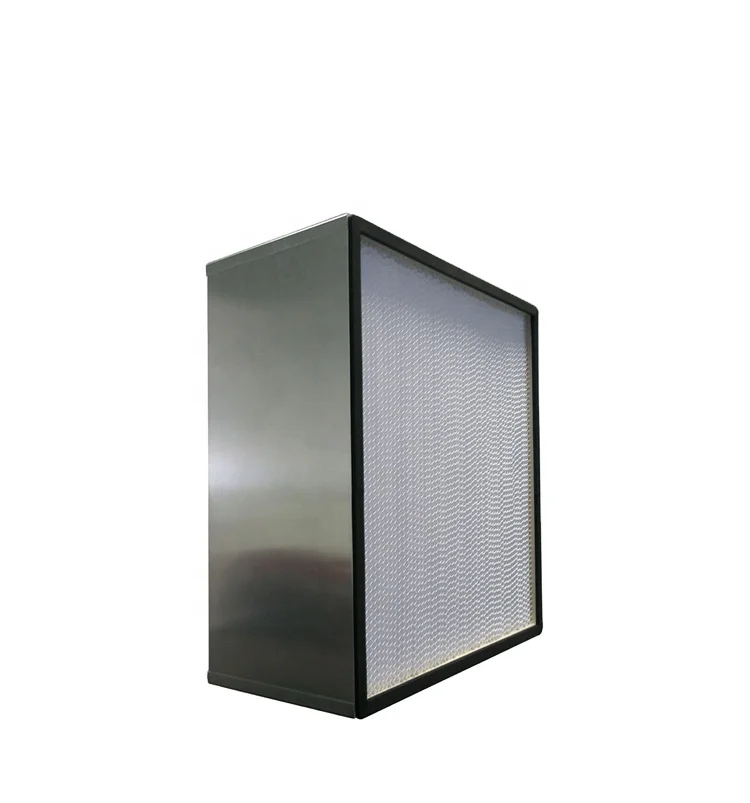 AHU system H13 H14  Paper Aluminum Clapboard Deep Pleat Hepa Air Filter separator HEPA filter
