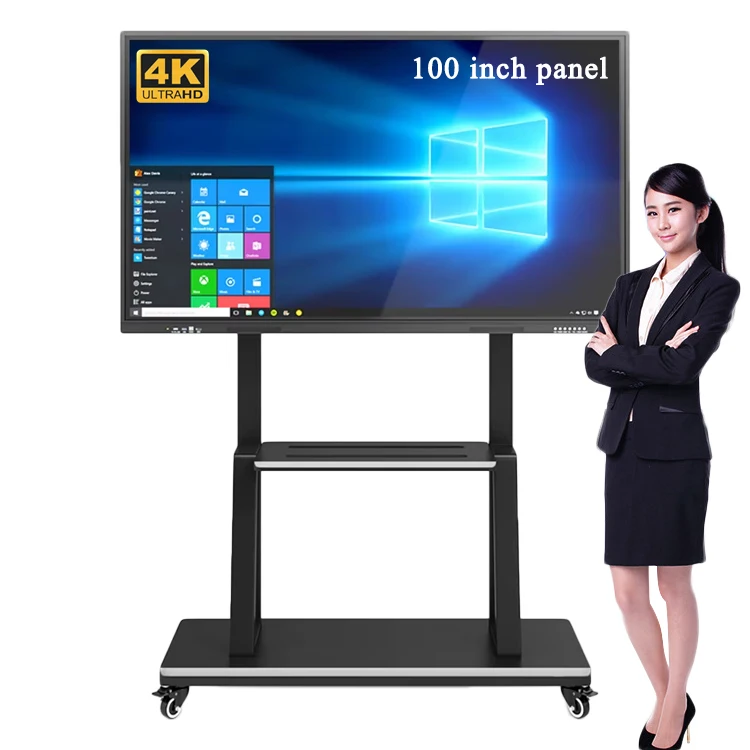 Smooth Writing Wireless screen sharing 120hz Android 14 Interactive Touchscreen Display 75 Inch Interactive Boards For Schools