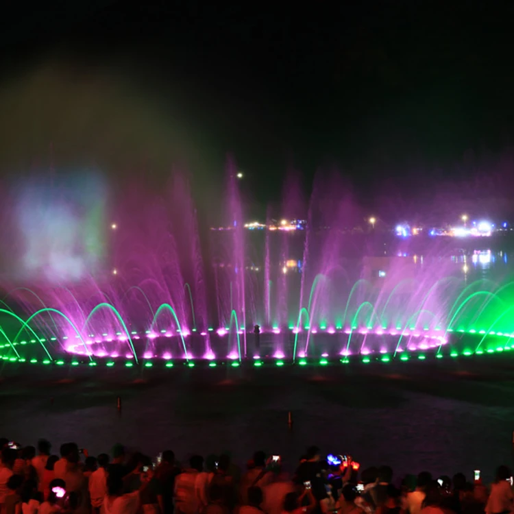 Outdoor Music Dancing Water Fountain with Colorful LED Light for Lake Floating Fountains