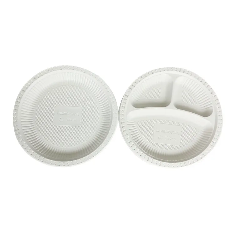 Customizable Compostable BPA Free White Strong 100% Natural Biodegradable Eco Friendly Sugarcane Bagasse Disposable Paper Plates