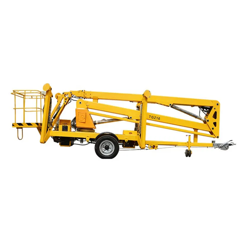 Qiyun 360-degree rotatable platform trailer arm lift is suitable for outdoor aerial work