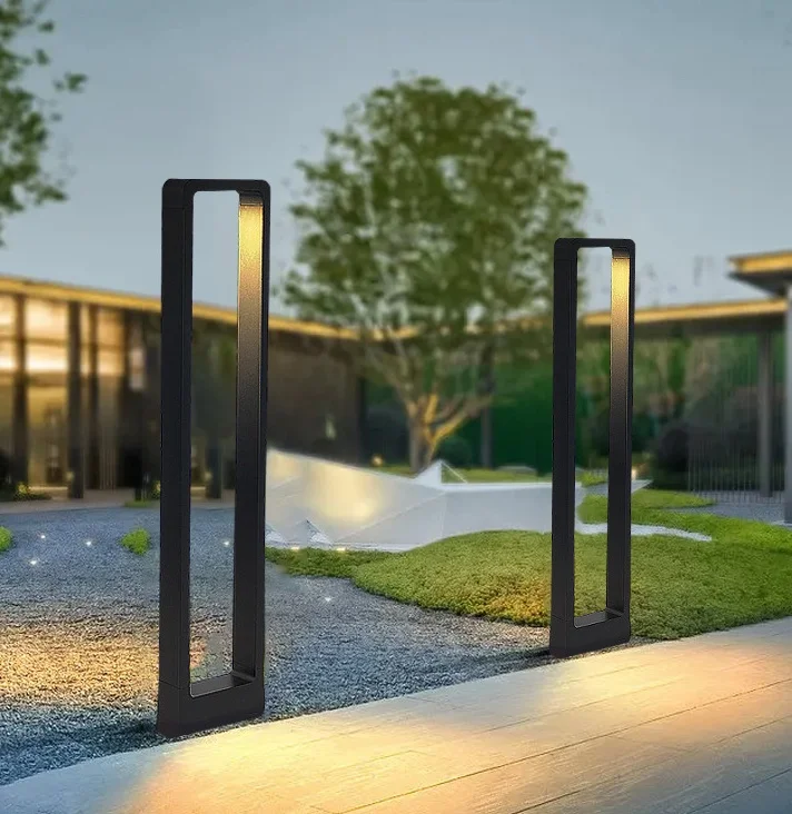10W 60cm 80cm Waterproof Garden Light Landscape Pathway Highlight Modern LED Bollard Post Lamp