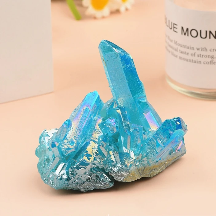 Wholesale natural Reiki crystal stone spirit angel Aura Quartz crystal Cluster