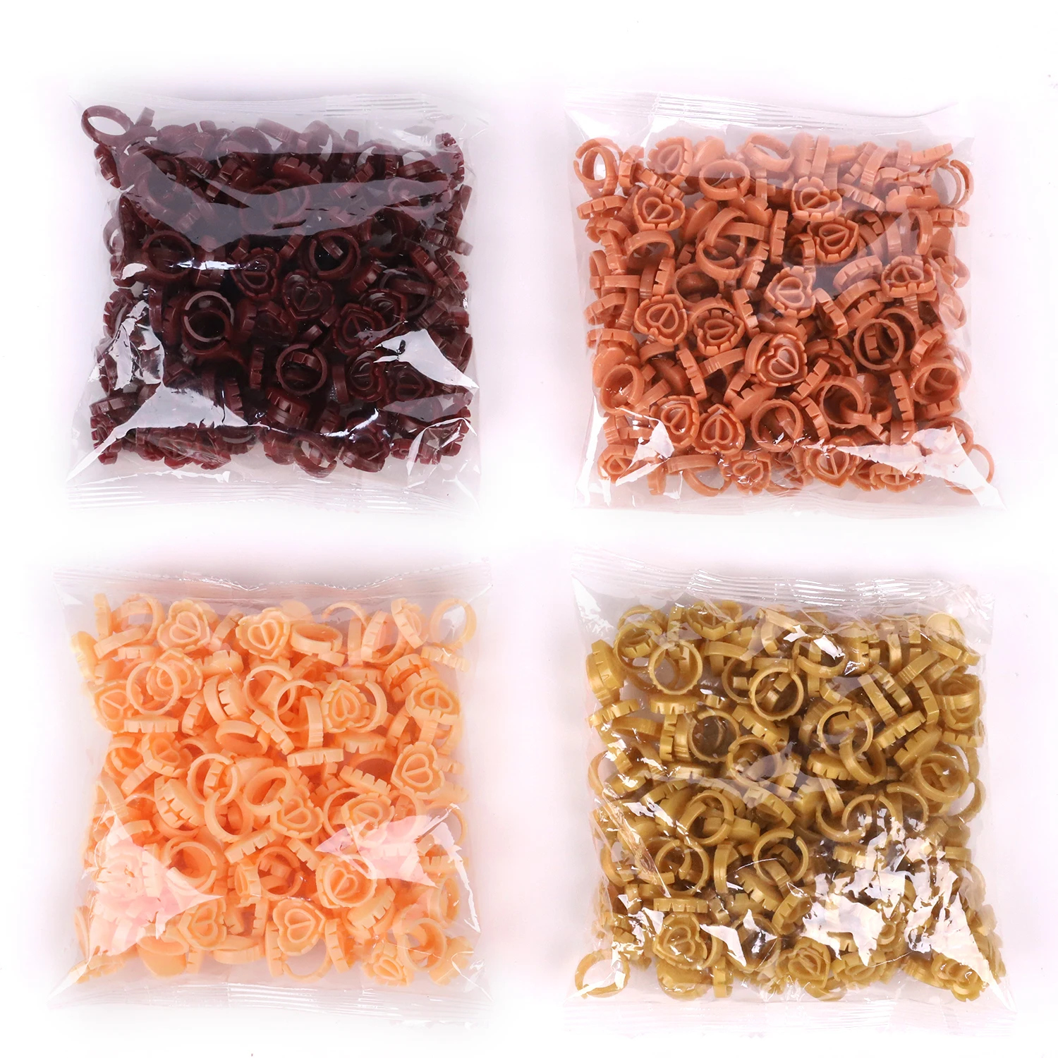 Wholesale price lash glue ring nude color lash accessories heart shape round shape lash extension supplies adhesive blossom cup