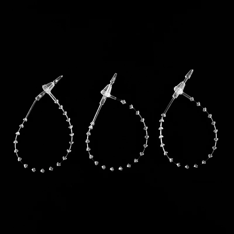 Factory Wholesale 3 Inch Bead Type Hand Piercing Needle Plastic Ring Lock Pin For Clothing Label Safety Bead Ring Pin