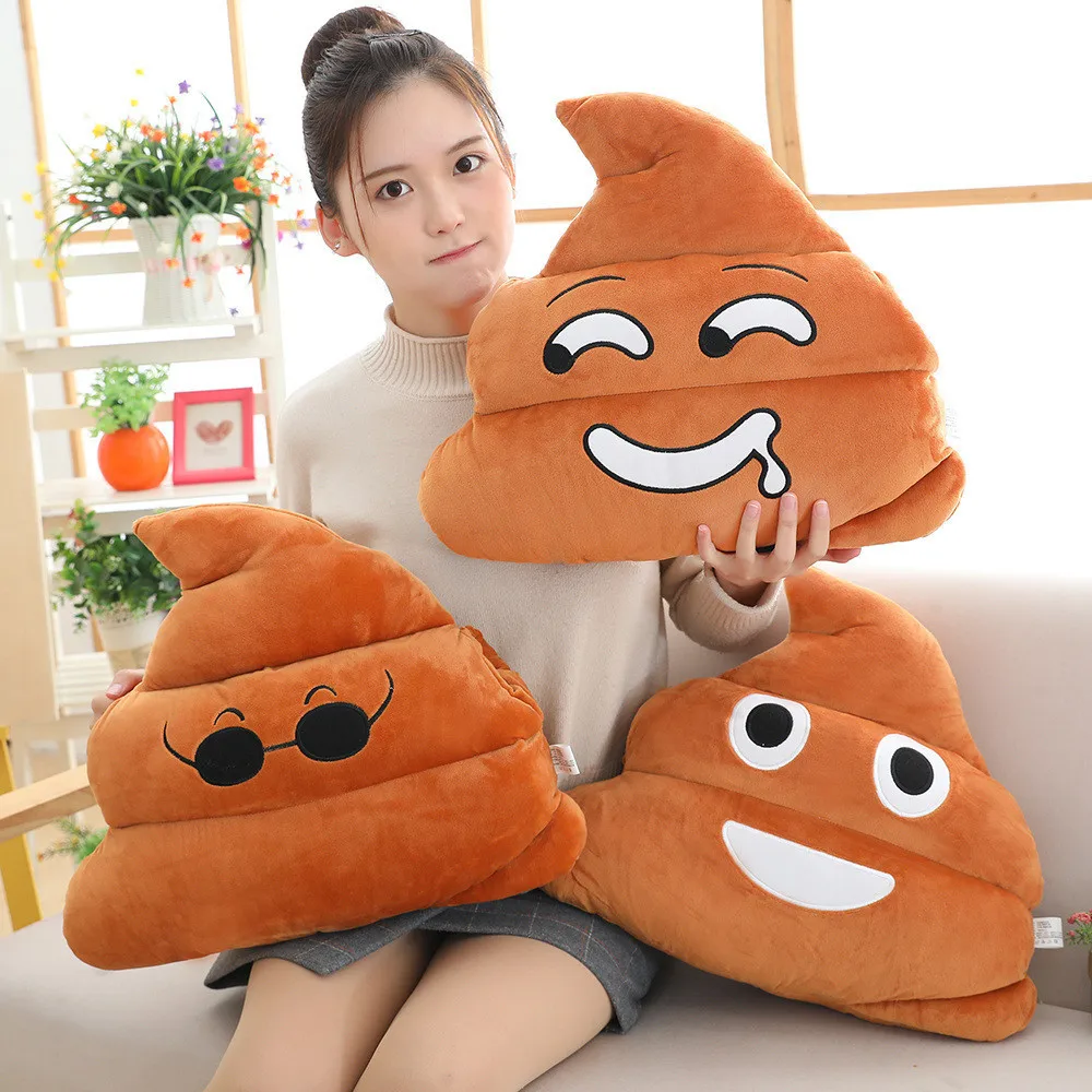 25-45CM Creative Funny Poop Prank Plush Stuffed Toys Pillow Gift Feces Excrement Soft Toys Shit Juguete de Peluche