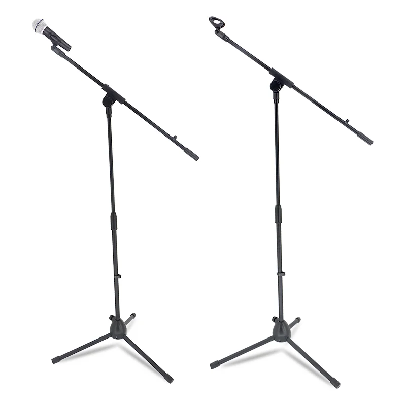 M-300 Foldable Tripod Long Boom Arm Adjustable Height Microphone Stand With 2 Type Microphone Holder