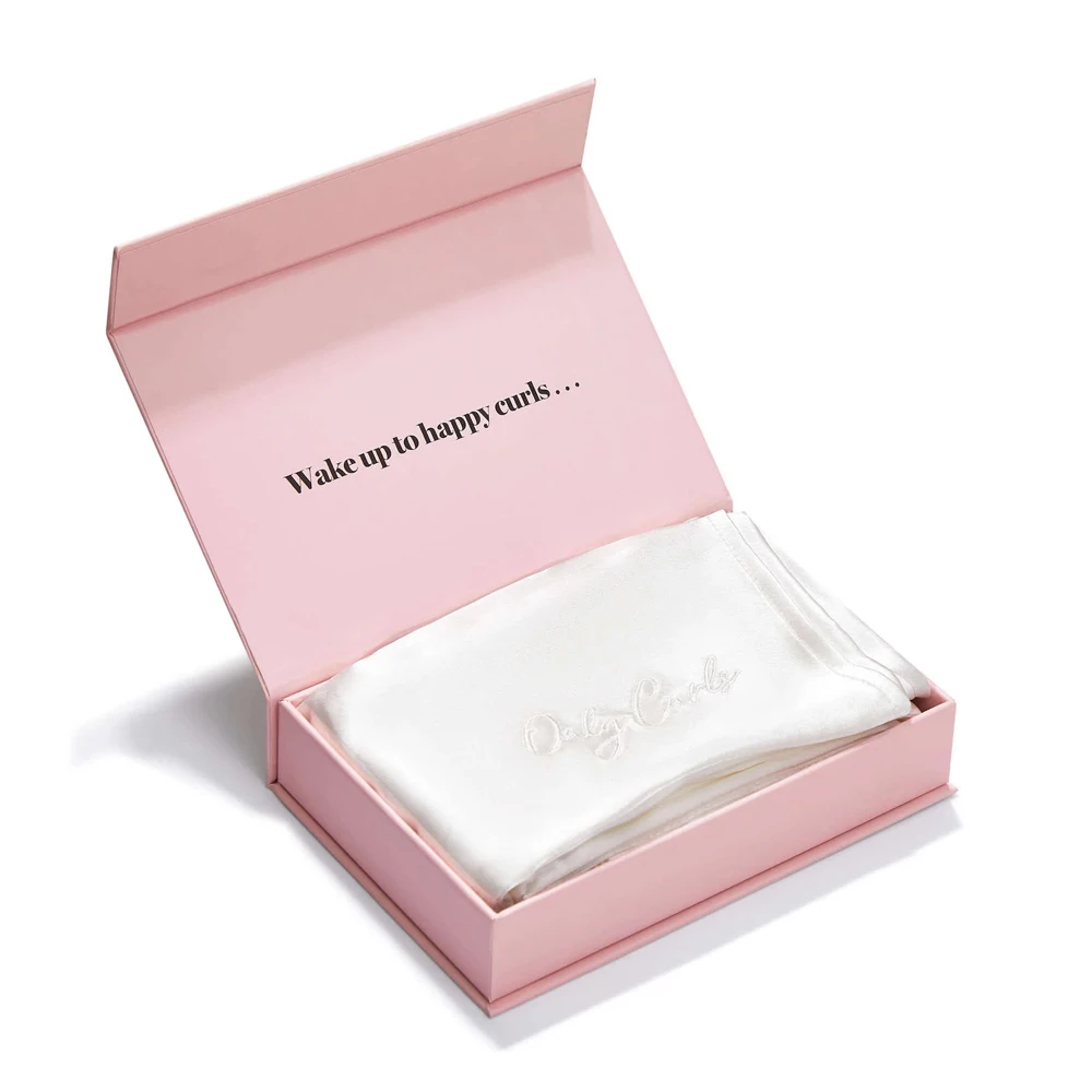 Custom logo printing paper pillow case gift box luxury magnetic satin silk pillowcase box packaging