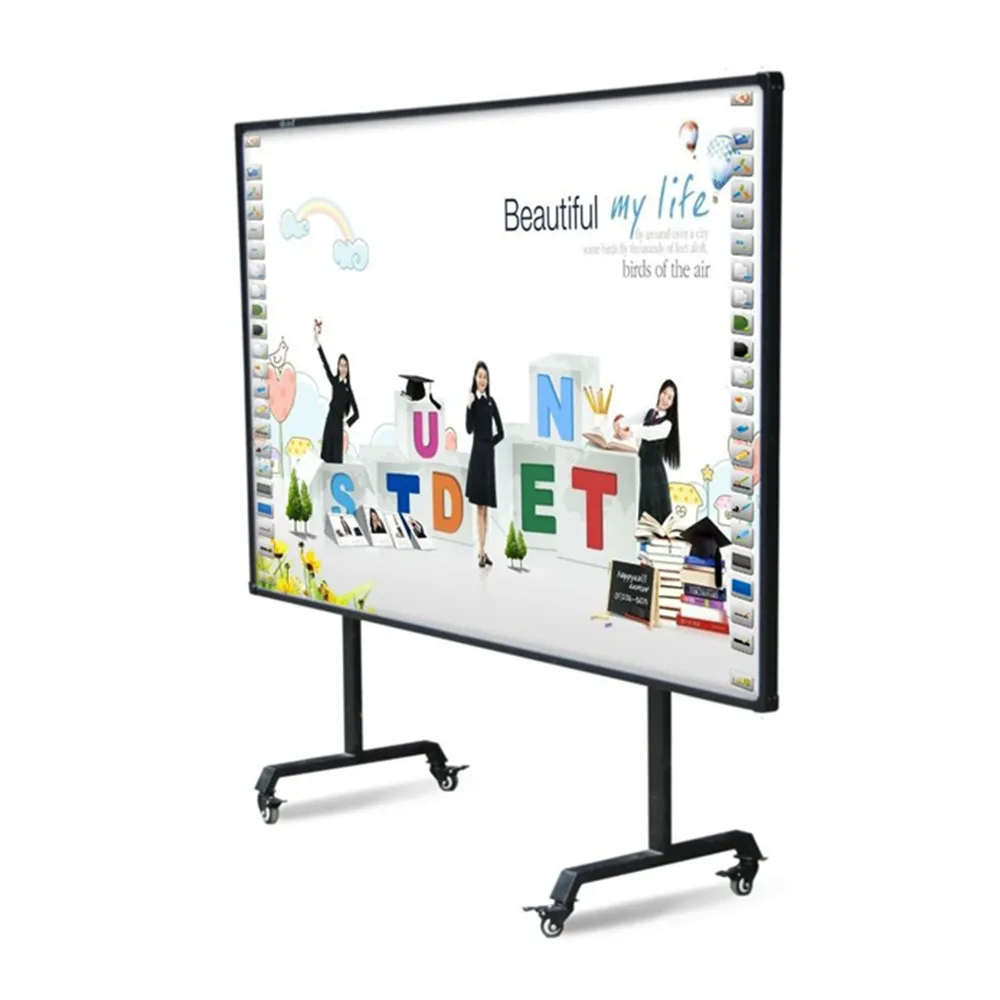 82 96 102 120 Inch Home Office School Double Sided Silver Black Aluminium Frame Dry Erase Board Magnetic Schedule Whiteboard