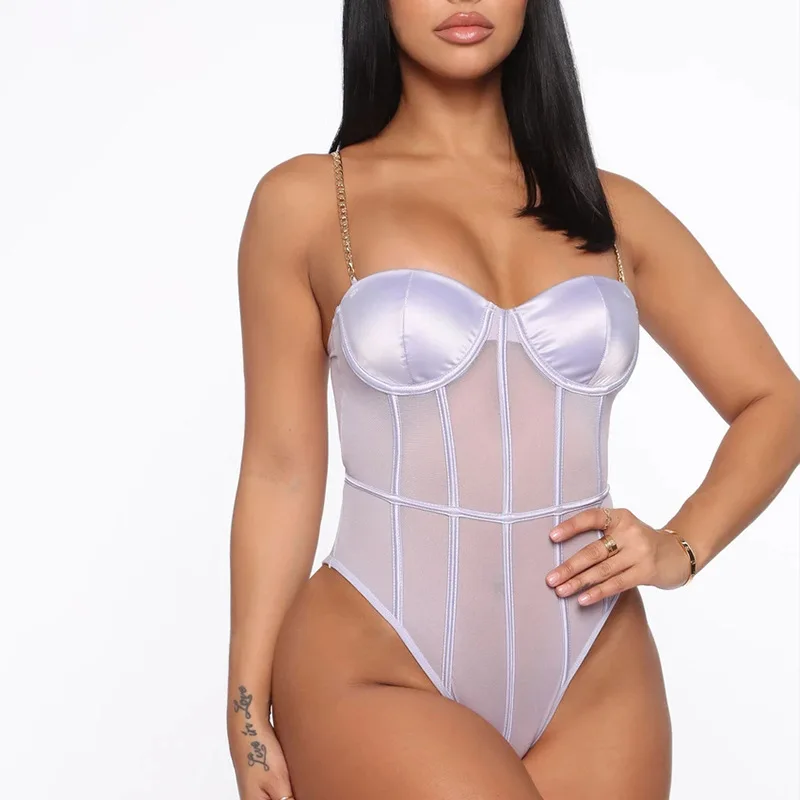 Transparent nightwear metal Sexy women one piece underwear red sexy lingerie collection 2021 sets lingerie women sexy lingeries