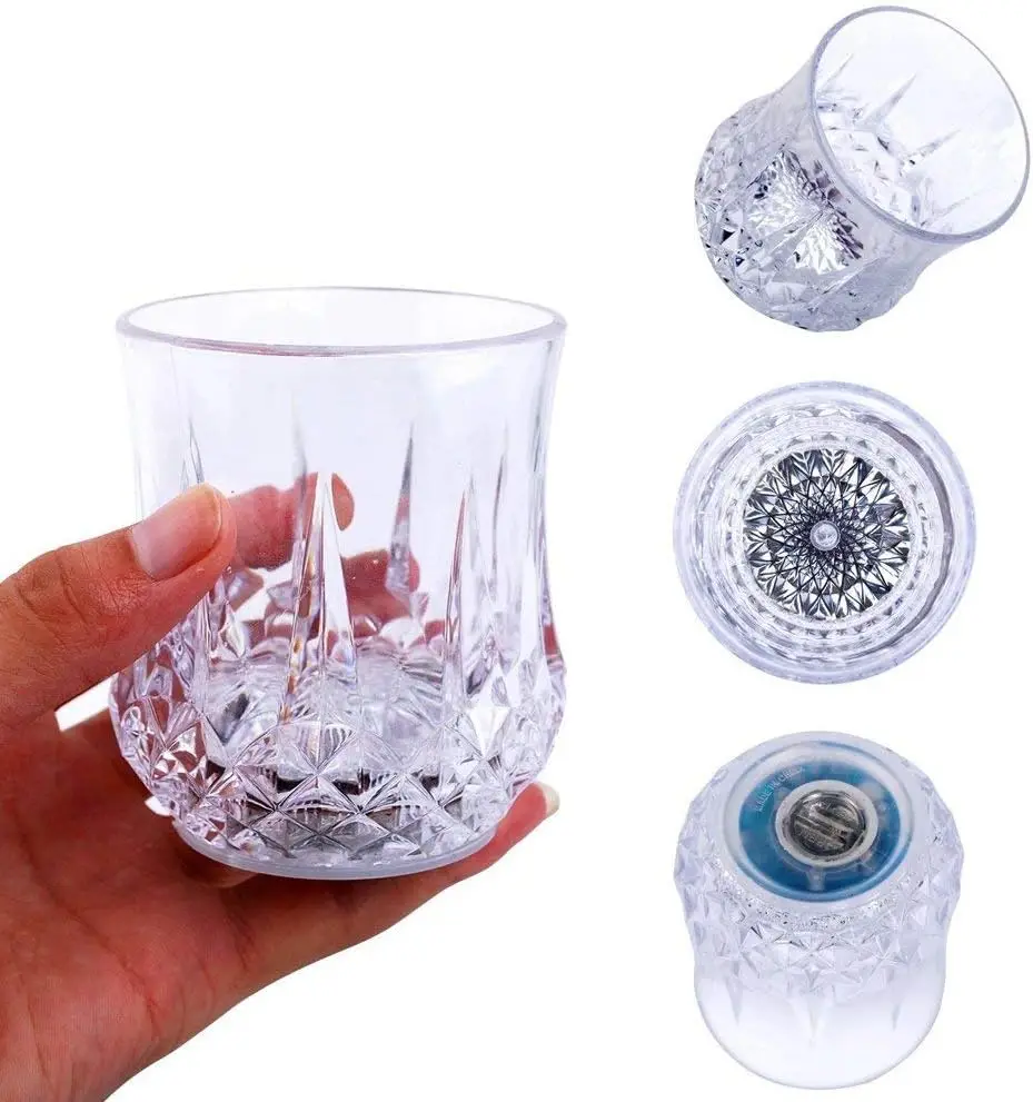 LED Cups Flashing Light up Automatic Water Activated Color Changing Wine Whisky Beer Juice Drinkware Mugs Shot Glass