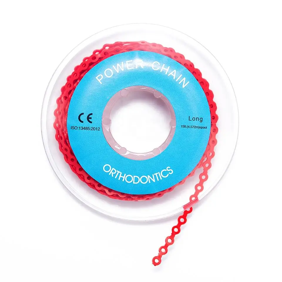 Стоматологическая эластичная красочная цепь питания для ортодонтического лечения