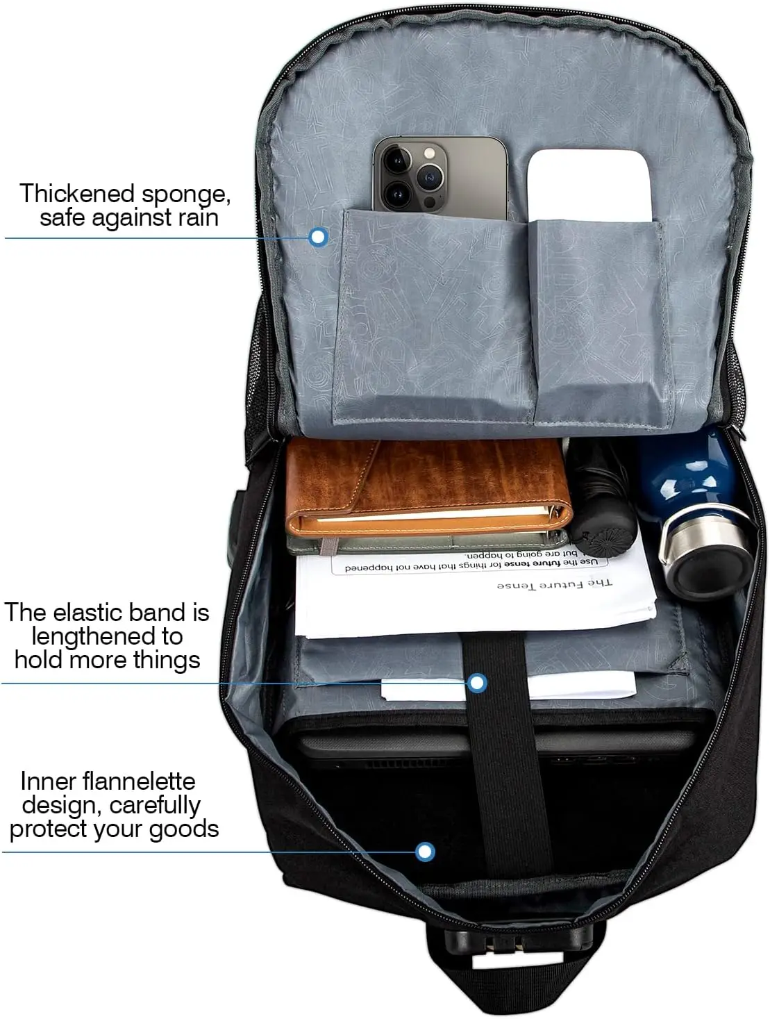 Water Resistant 17 inch Laptop Backpack with USB Charging Port Anti-Theft Confortable Skateboard Bag Sport Skateboard Backpack