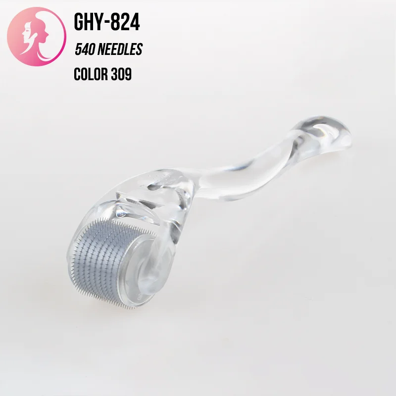 
dermaroller system derma roller for hair regrowth 540 titanium needle microneedle beauty skin face beard derma roller 