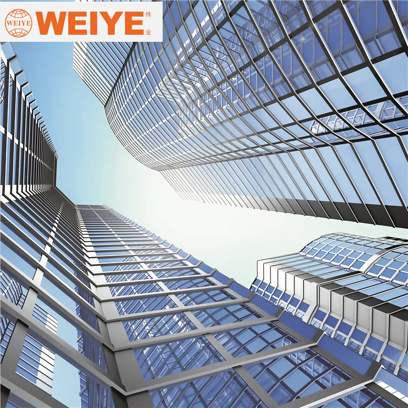 WEIYE visible frame aluminum glazing curtain wall profile aluminum panel curtain wall